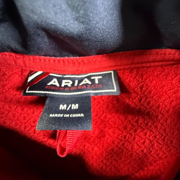 Ariat Women's M Softshell Jacket NCEA Championship Navy Red Equestrian Zip - Picture 2 of 9